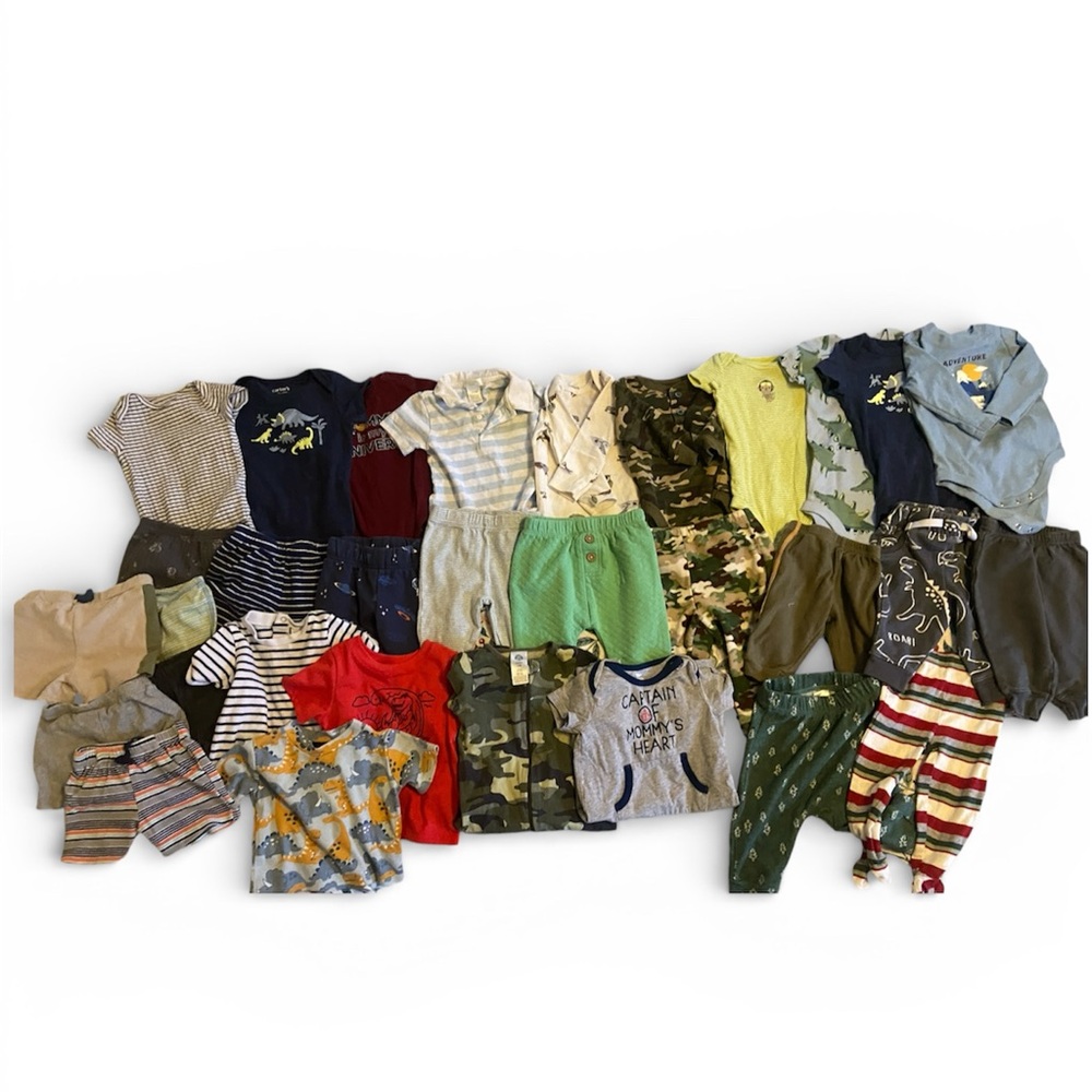 30 PCS Baby Boy Clothing Bulk Lot Size 3-6 Month Preloved No Stains